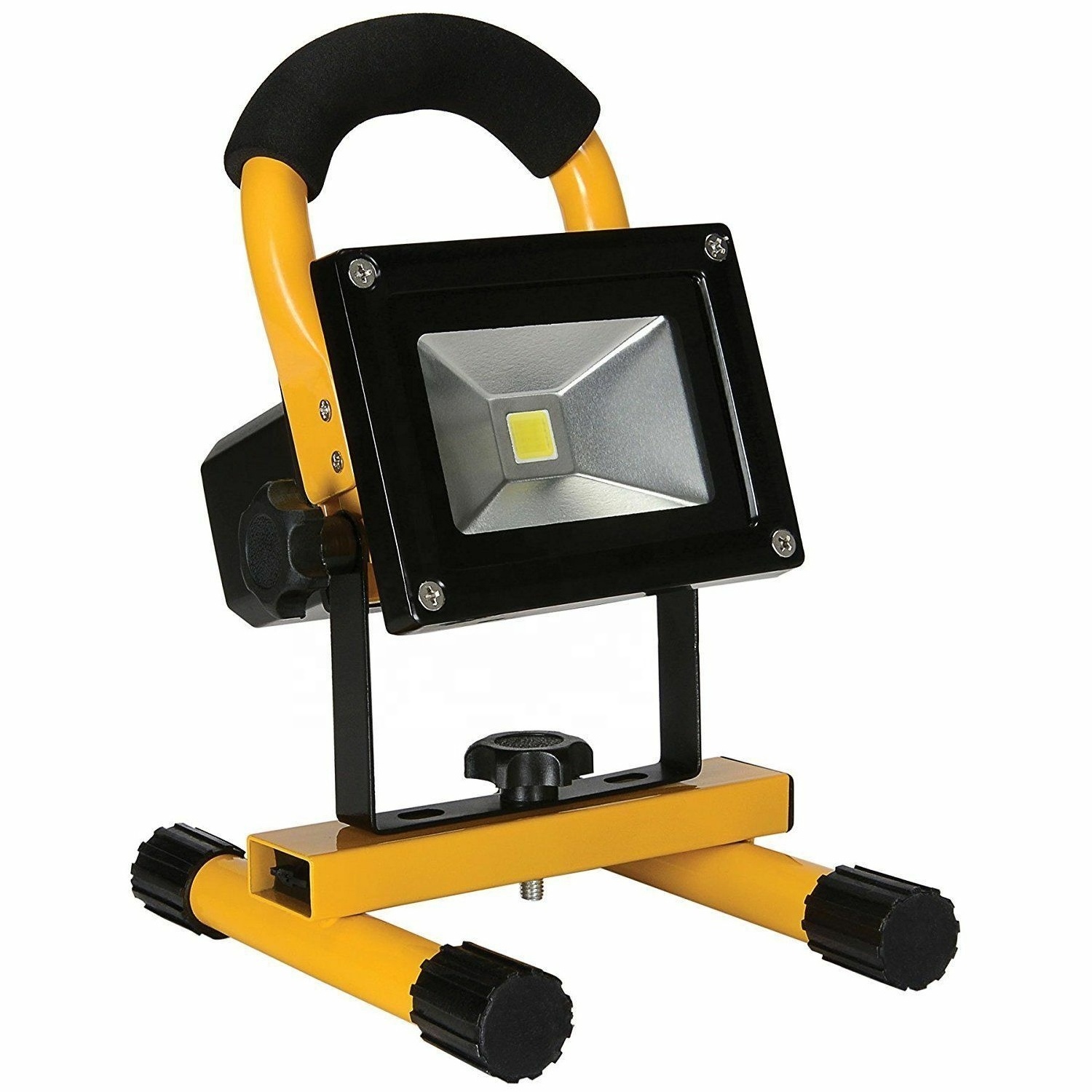 Rechargeable LED Flood Light 20W Warm White Handheld Spotlight Searchlight Outdoor Camping Lantern Project Construction Lamp