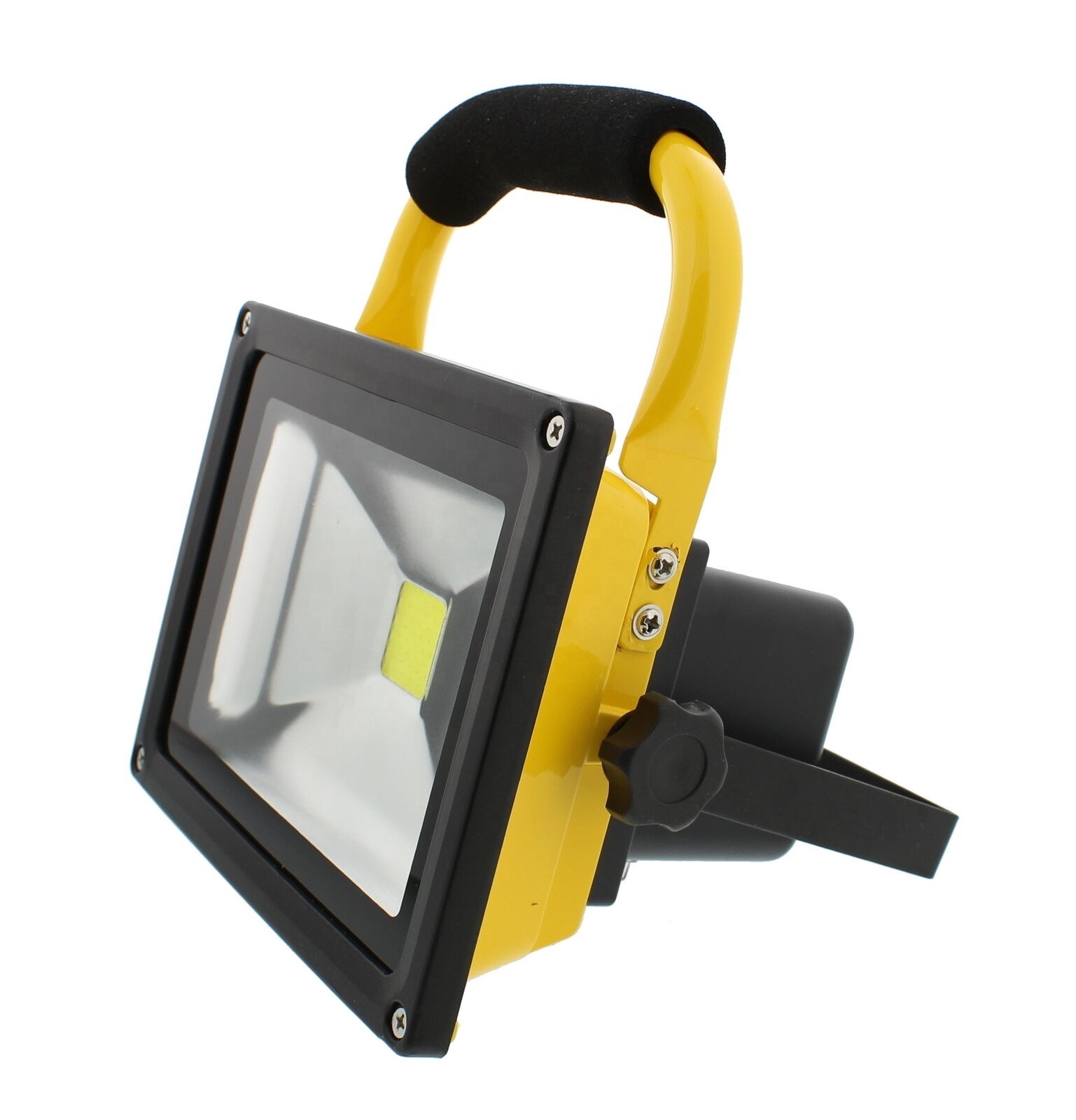 Rechargeable LED Flood Light 20W Warm White Handheld Spotlight Searchlight Outdoor Camping Lantern Project Construction Lamp