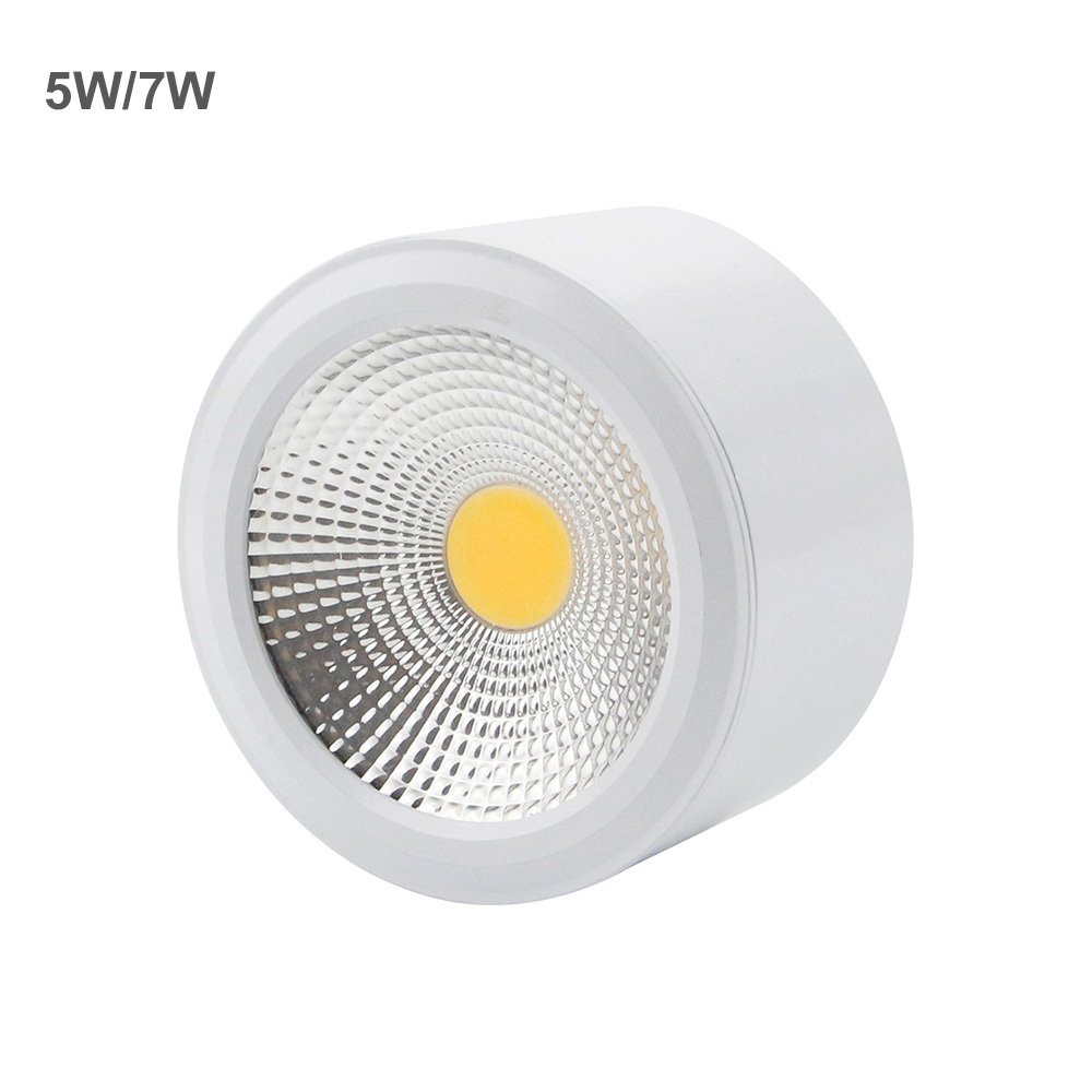 VLKE Surface Mounted Led Downlight warm white 9W 3000K Round Led Light Europe Spot Lamp Cob Ceiling Kitchen Room Bedroom Bulb