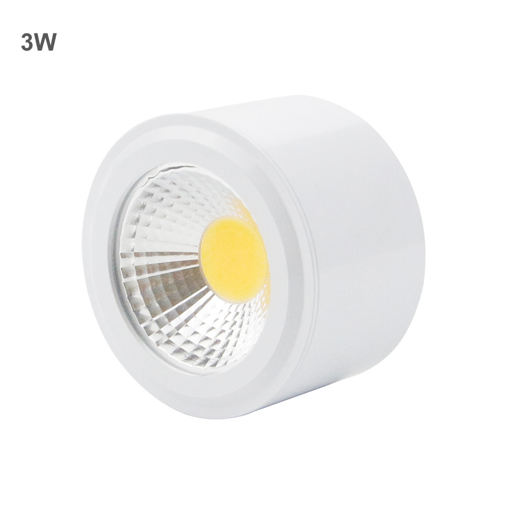 VLKE Surface Mounted Led Downlight warm white 9W 3000K Round Led Light Europe Spot Lamp Cob Ceiling Kitchen Room Bedroom Bulb