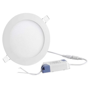 18W Ultra Thin Slim 8.8 inch LED Panel Light SMD Round Recessed Ceiling Lamp Bedroom Smooth Trim Canless Downlight White 4000K