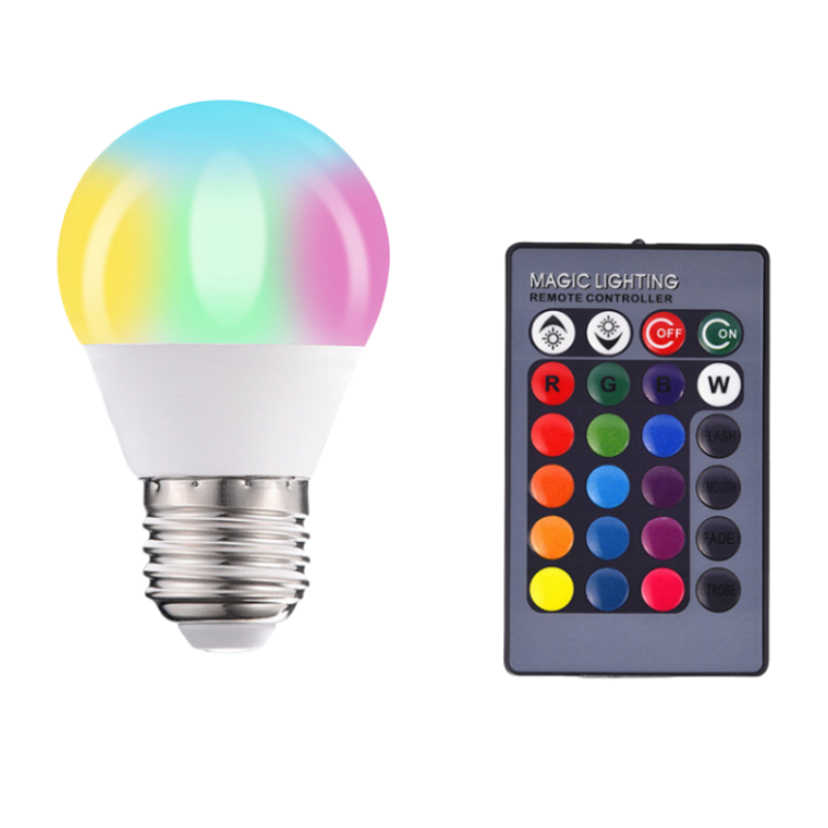 RGB Color Changing With Remote Control A50 A60 A70 A80 E26 E27 Base Multi Color LED RGBW Bulb