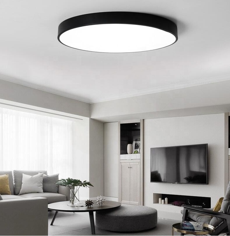 european modern surface mounted round warm white daylight led ceiling fan light modern  bedroom  pendant spot lighting 22w