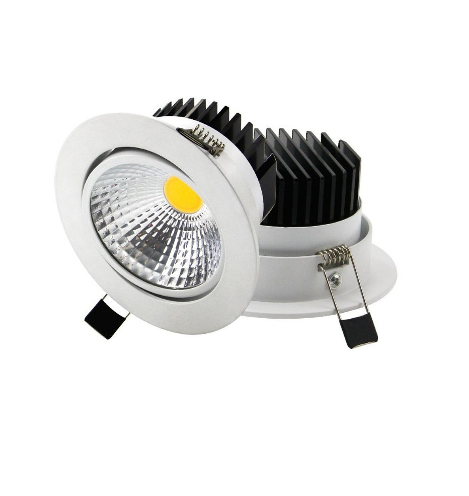 light spot led downlight glass plastic ceiling lights fixtures cob downlight deep 110v 220v dimmable 5years warranty