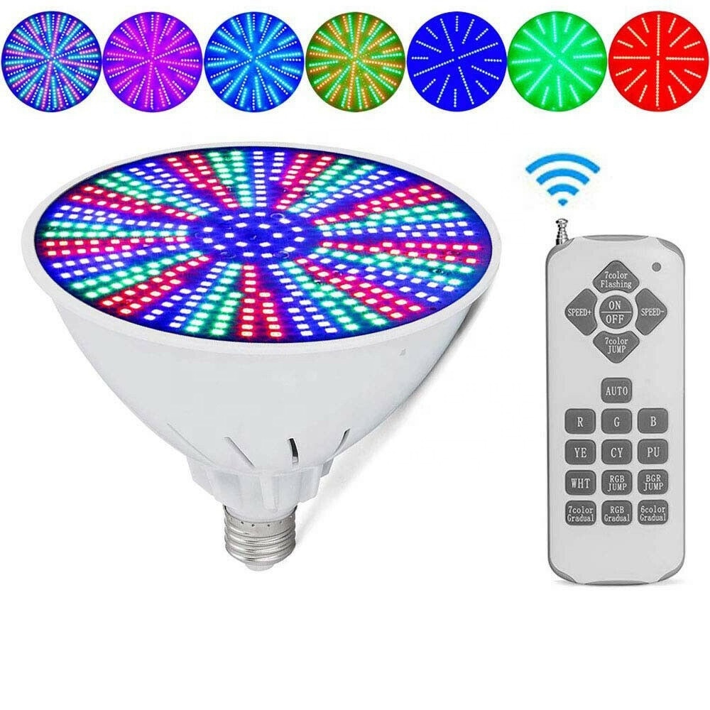 Use for Replacement Traditional Lamp RGB Color Changing With Remote 120V 35W LED Pool Lights Bulb