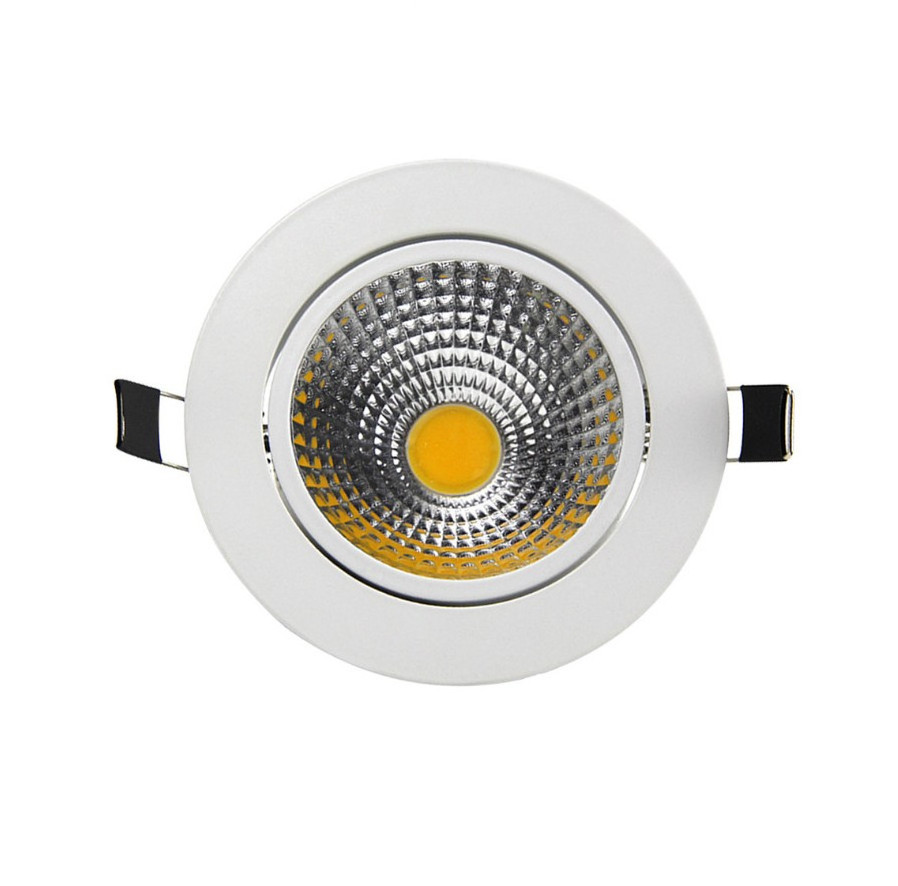 light spot led downlight glass plastic ceiling lights fixtures cob downlight deep 110v 220v dimmable 5years warranty