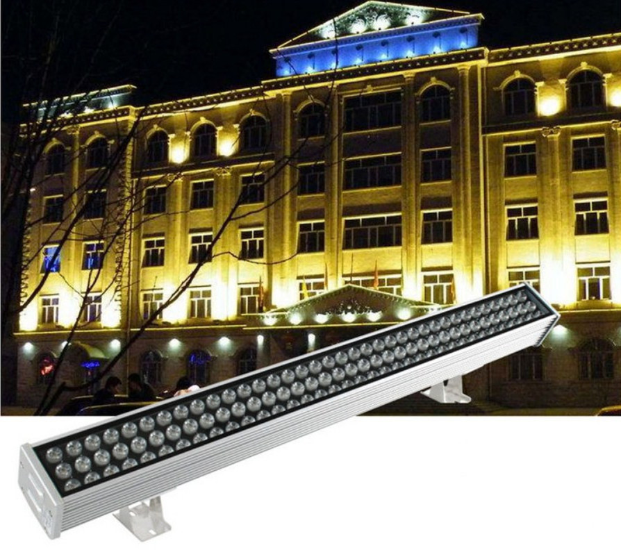 IP67 Waterproof Aluminum Lighting Project Outdoor Wall Spotlight 1Meter Long 108W LED Wall Washer Light