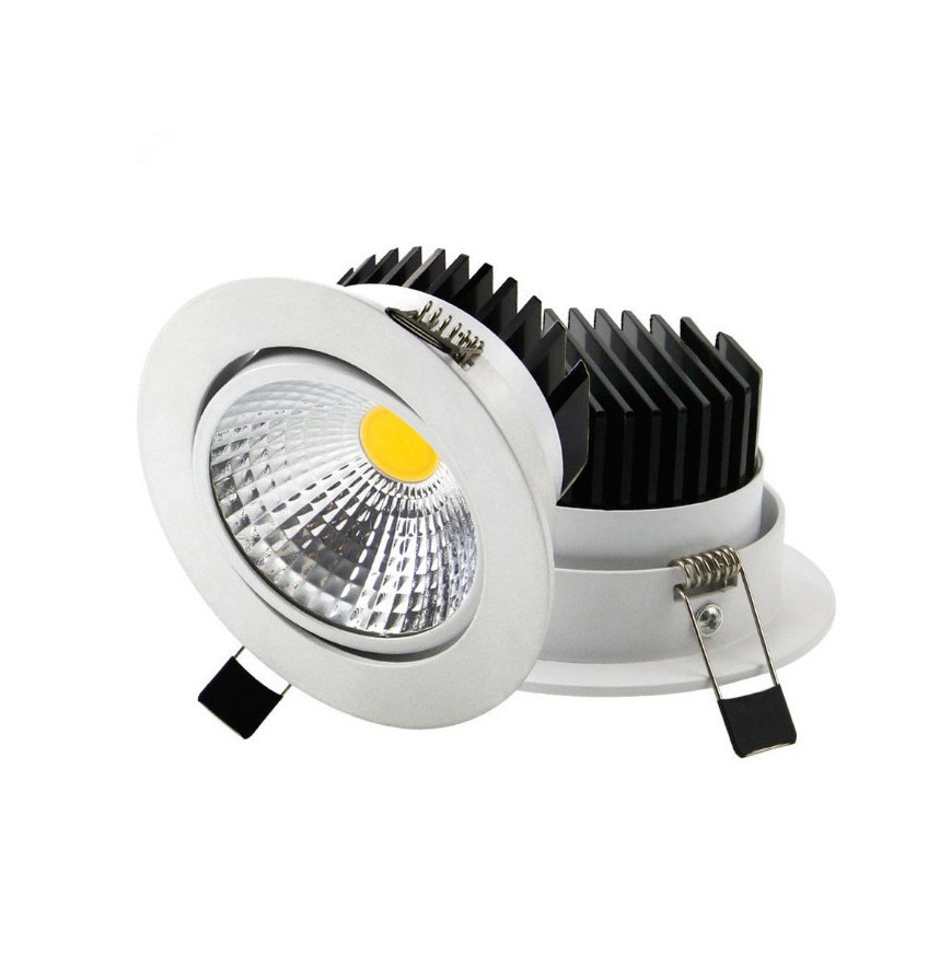 light spot led downlight glass plastic ceiling lights fixtures cob downlight deep 110v 220v dimmable 5years warranty