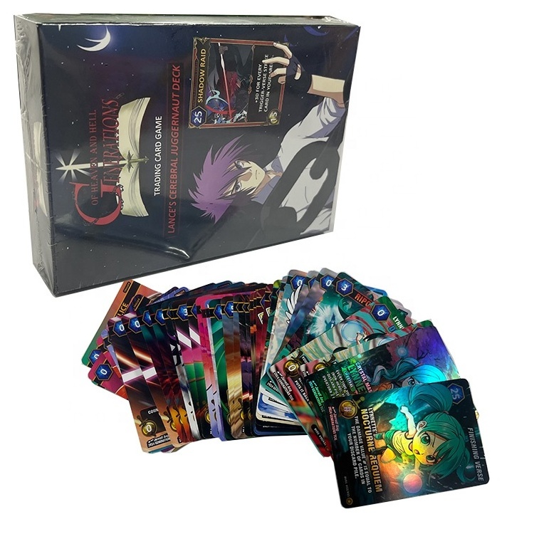 customized hologram laser playing cards factory supplies holographic trading card game custom printing