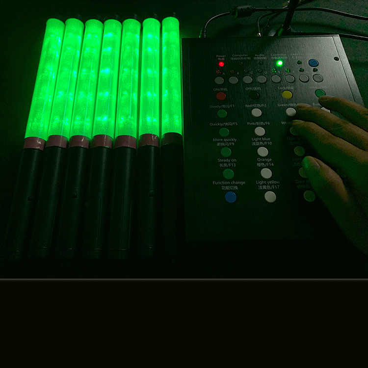 Custom logo DMX 15 RGB color  remote control concert event night bar led light flashing glow stick