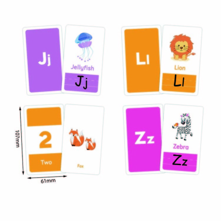 Stocks Avalibe Customized Flash Cards For Kids Educational Toddler Letter Learning Flash Card Printing