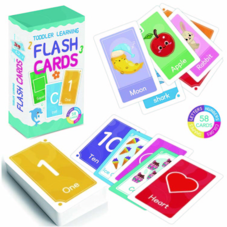 Stocks Avalibe Customized Flash Cards For Kids Educational Toddler Letter Learning Flash Card Printing