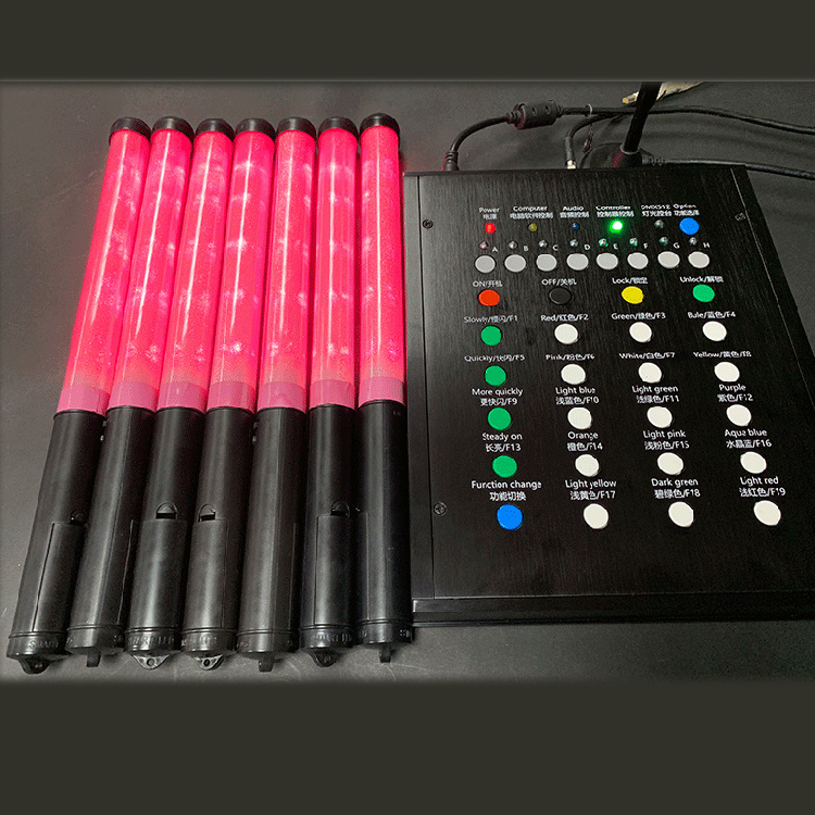 Custom logo DMX 15 RGB color  remote control concert event night bar led light flashing glow stick