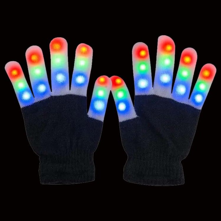 Halloween festival party supplier kids adult glowing flashing finger light up led mittens