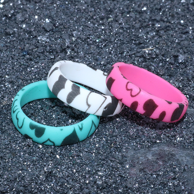 Wholesale custom silicone finger rings ring toys funny cute silicone kids jewelry