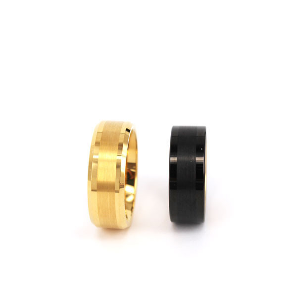 His & Her's 8MM6MM Gold Tungsten Carbide Wedding Band Ring Set Laser Etched Celtic Design gold fill plated tungsten ring set