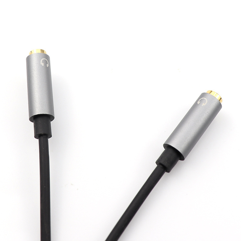 Factory price  Audio Jack Splitter  3.5mm 1 to 2   Headphone Y Splitter Cable cable with TPE  Splitter Dual Earphone