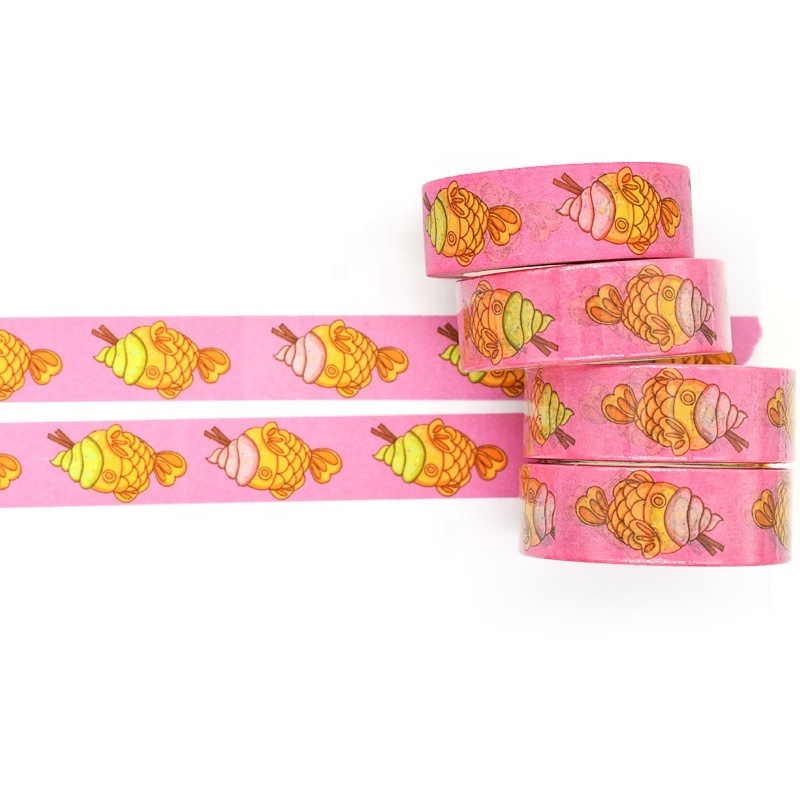 Wholesale Customized Colorful Washi Paper Masking Tape Single-Sided Hot Melt Adhesive Waterproof for Printing