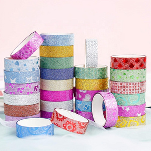 Decorative Tapes for DIY Decor Planners Scrapbooking Adhesive Supplies Glitter Washi Tape