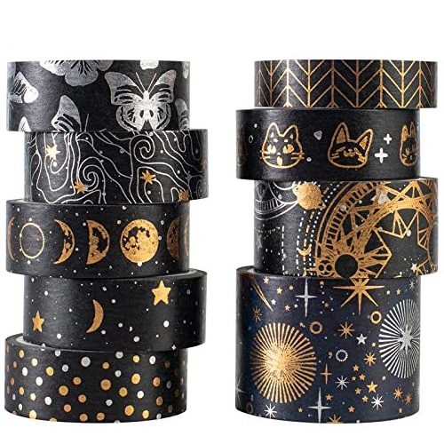 Hot Sale Custom Design Vintage Wholesale DIY Gold Foil Printed Paper Washi Tape