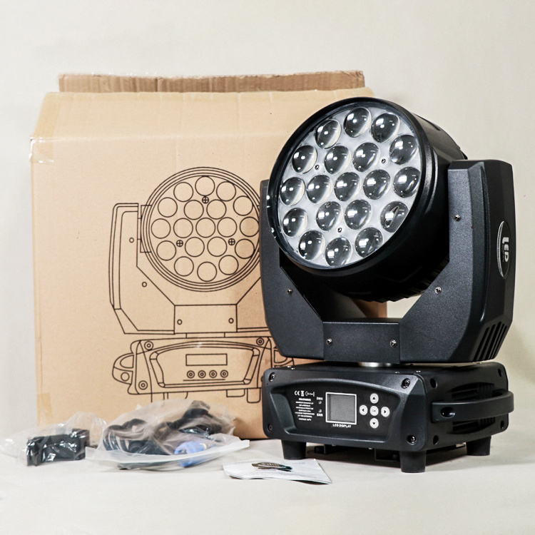 Stage Moving Head Wash Light 19 Pcs 15W Zoom Led  Rgbw 4 In 1