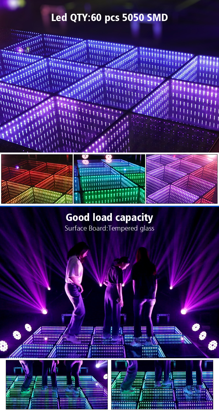 Outdoor Event Disco Dj Night Club Digital Magnetic Pixel Colorful Light Led Dance Floor