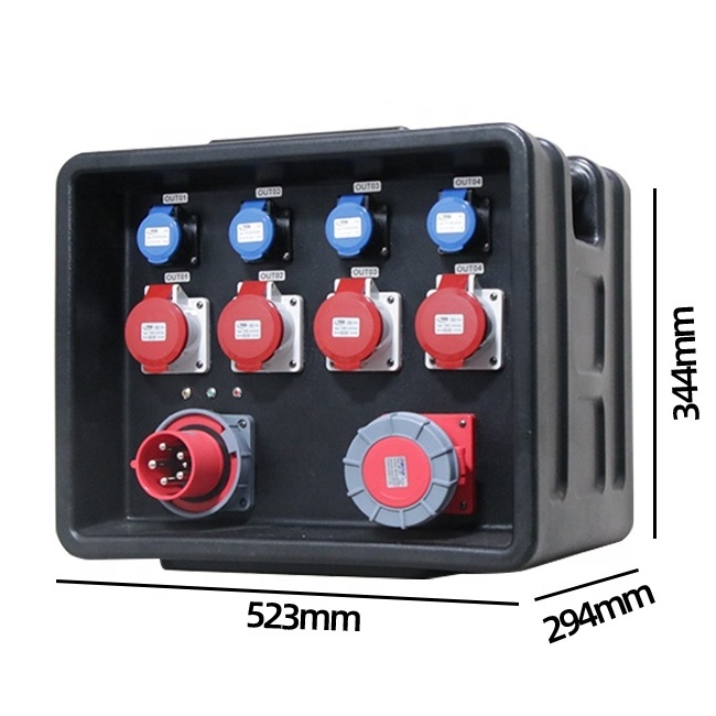 3 Phase Power Distributor Waterproof Output Distro Power Box power distribution box for Lighting Audio Screen