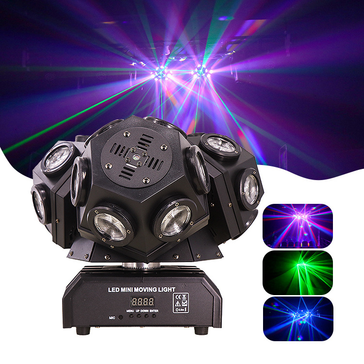 LED 3 Head  Beam Laser Moving Light  Stage Light Dj Disco Ball 18pcs x 10w Led Rgbw Fast Moving Head Light  200W