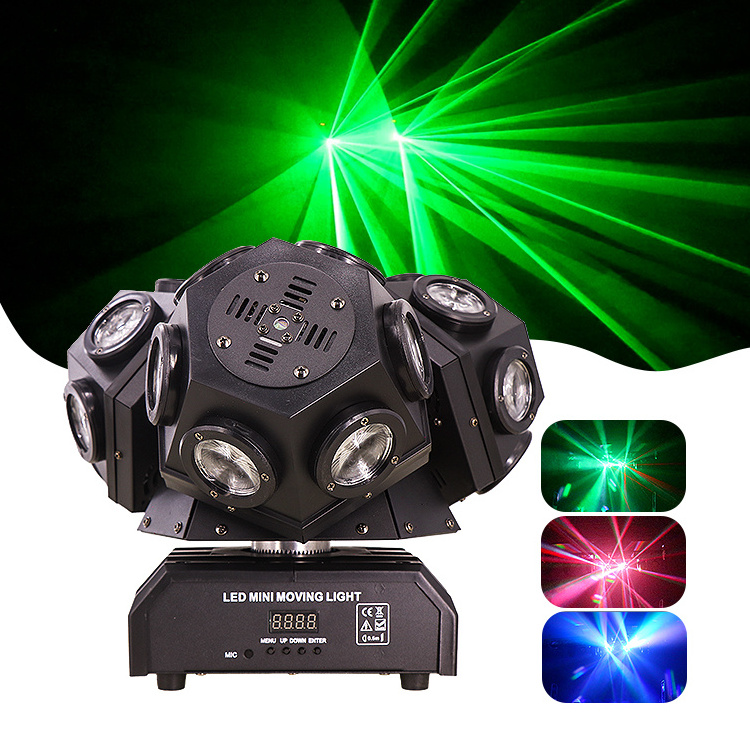 LED 3 Head  Beam Laser Moving Light  Stage Light Dj Disco Ball 18pcs x 10w Led Rgbw Fast Moving Head Light  200W