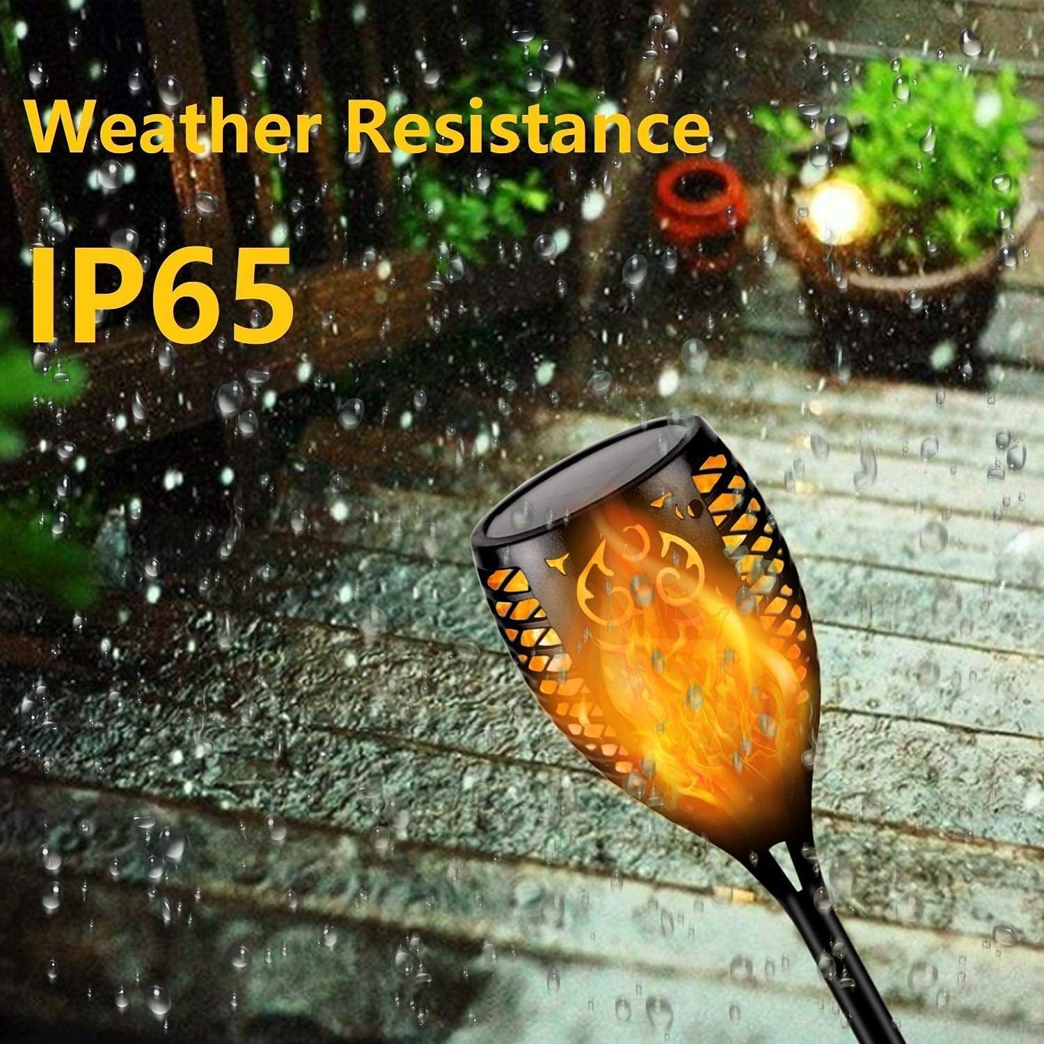 Waterproof garden fackel Outdoor Dancing 96 led Solar flickering flame light battery operated tiki torch Lawn Light