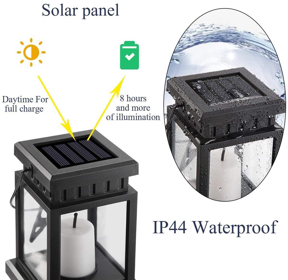 Outdoor waterproof IP65 led adornos vintach solar walk way light one side solar deck light - solar power candle light