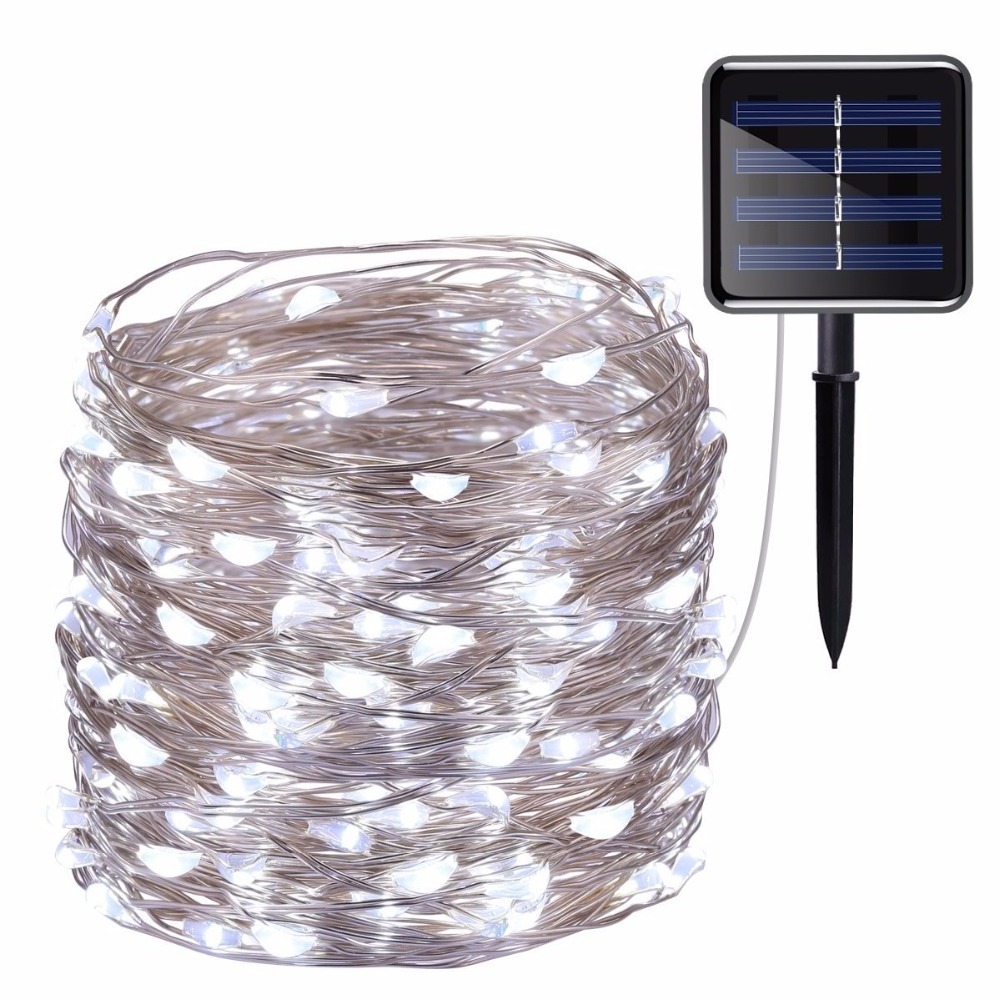 Waterproof Water Outdoor Garden Party solar light strings Christmas Holiday Lighting LED String Rope Lights