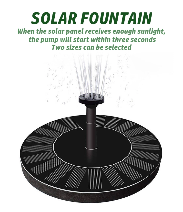 Funny and 2021 hot sale Outdoor Free Standing garden Solar Fountain Water Pump