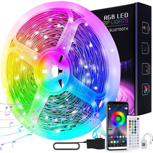 LED Strip Lights 5m 10m 15m Smart Light Strips with 44-Key Remote 5050LEDs  Color Changing Led Strip Light