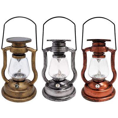 Outdoor Hanging Solar Lantern Solar Kerosene Lamp Retro Oil Lamp Solar for Decor Tree Pavilion Lawn Porch  Camping Lantern