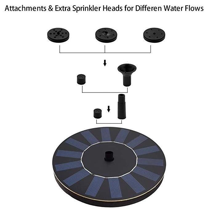 Solar Solar Water Fountain Pump Solar Water Fountain Garden Use Solar Bird Bath Fountain Decorate Light