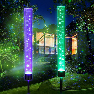 RGB Christmas Party Lighting Solar Lamp Solar Outdoor Bubble Led Light Stake Solar Powered Lawn Light