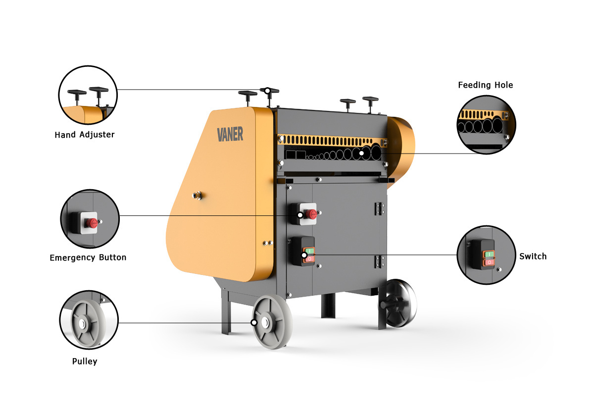 Vaner Mini Handle Professional Direct-Sale Price Super Strip Cable Stripper Wire Cutter V-KOF Wire Cutting Stripping Machine