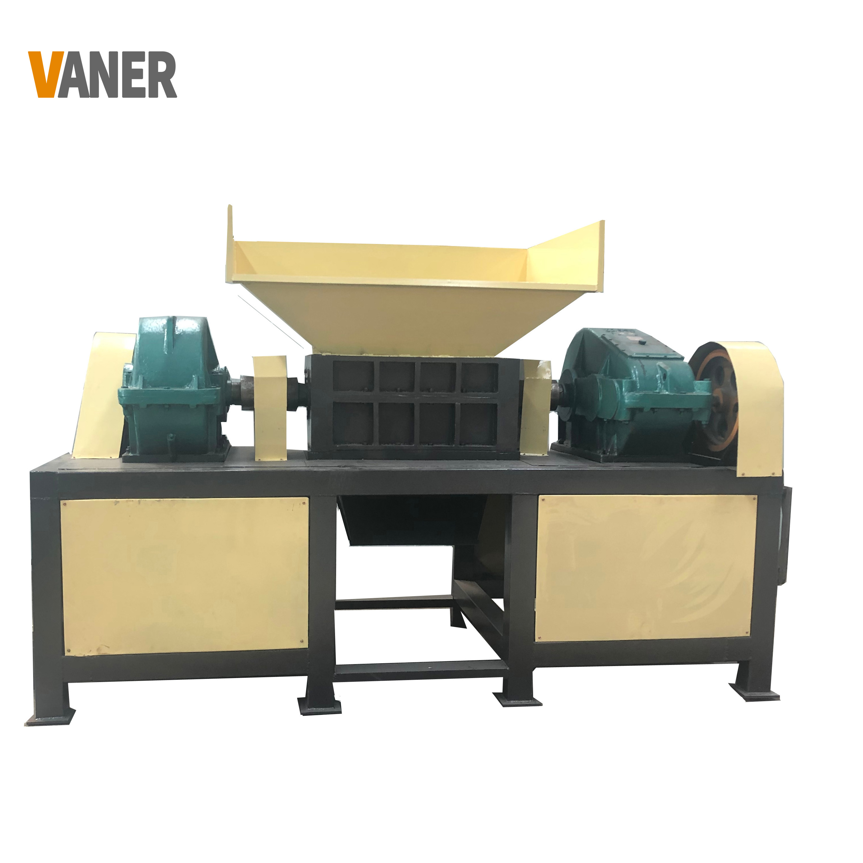 multi functional big capacity Twin shaft metal shredder machine/double shaft crusher/food waste shredder