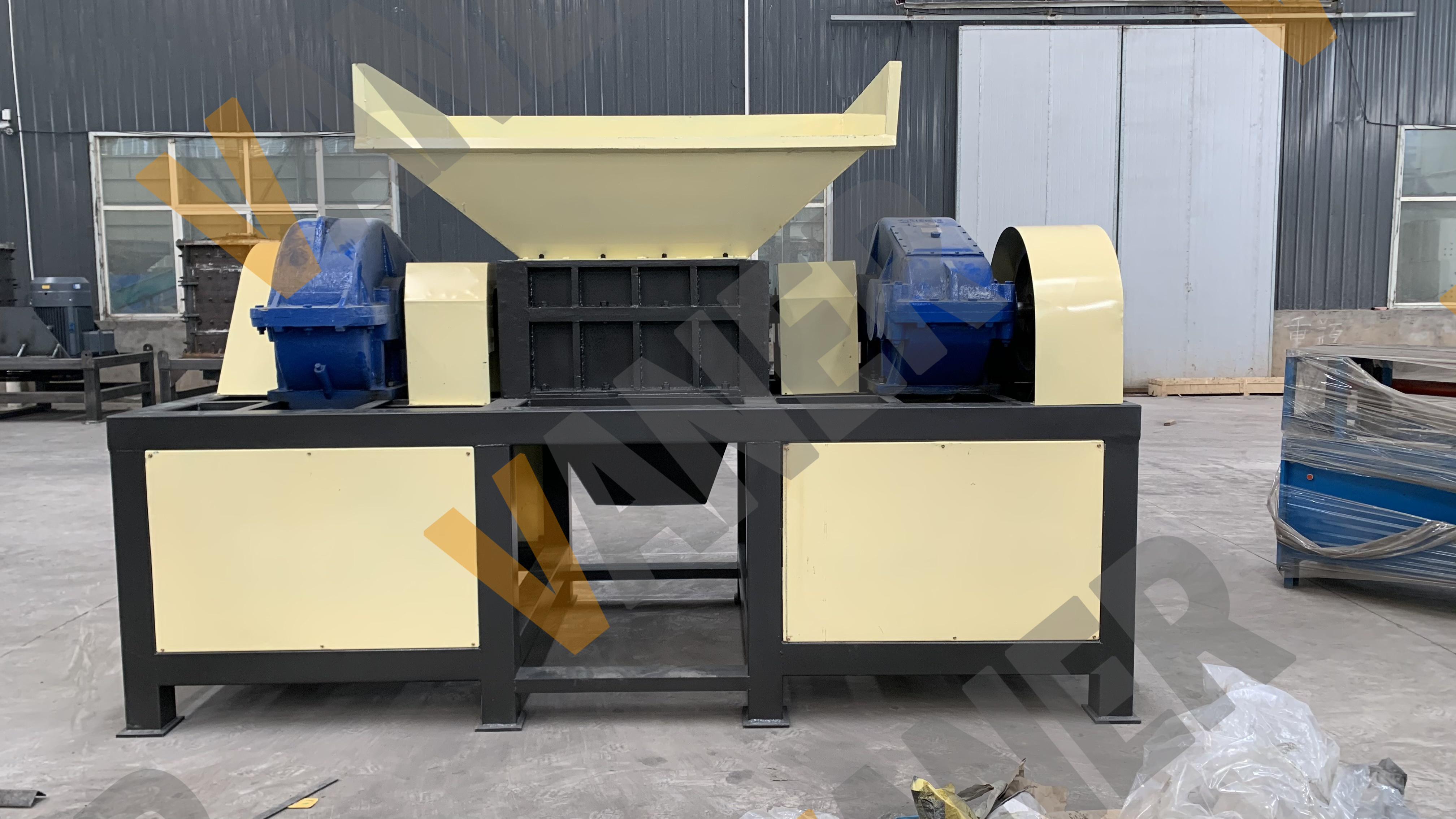 V-CR800 Mechanical Hard Drive Double Shaft shredder for garbage and metal