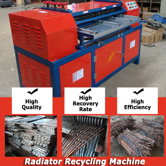 Copper And Aluminum Radiator Separating Machine Waste Air Conditioner Radiator Separator Recycling Machine