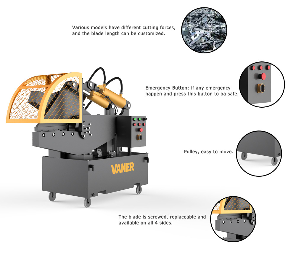 hot sale hydraulic alligator shear machine used to cutting metal