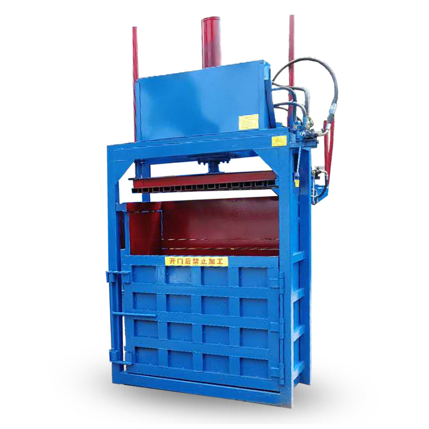 Plastic horizontal waste straw baler/compactor machine