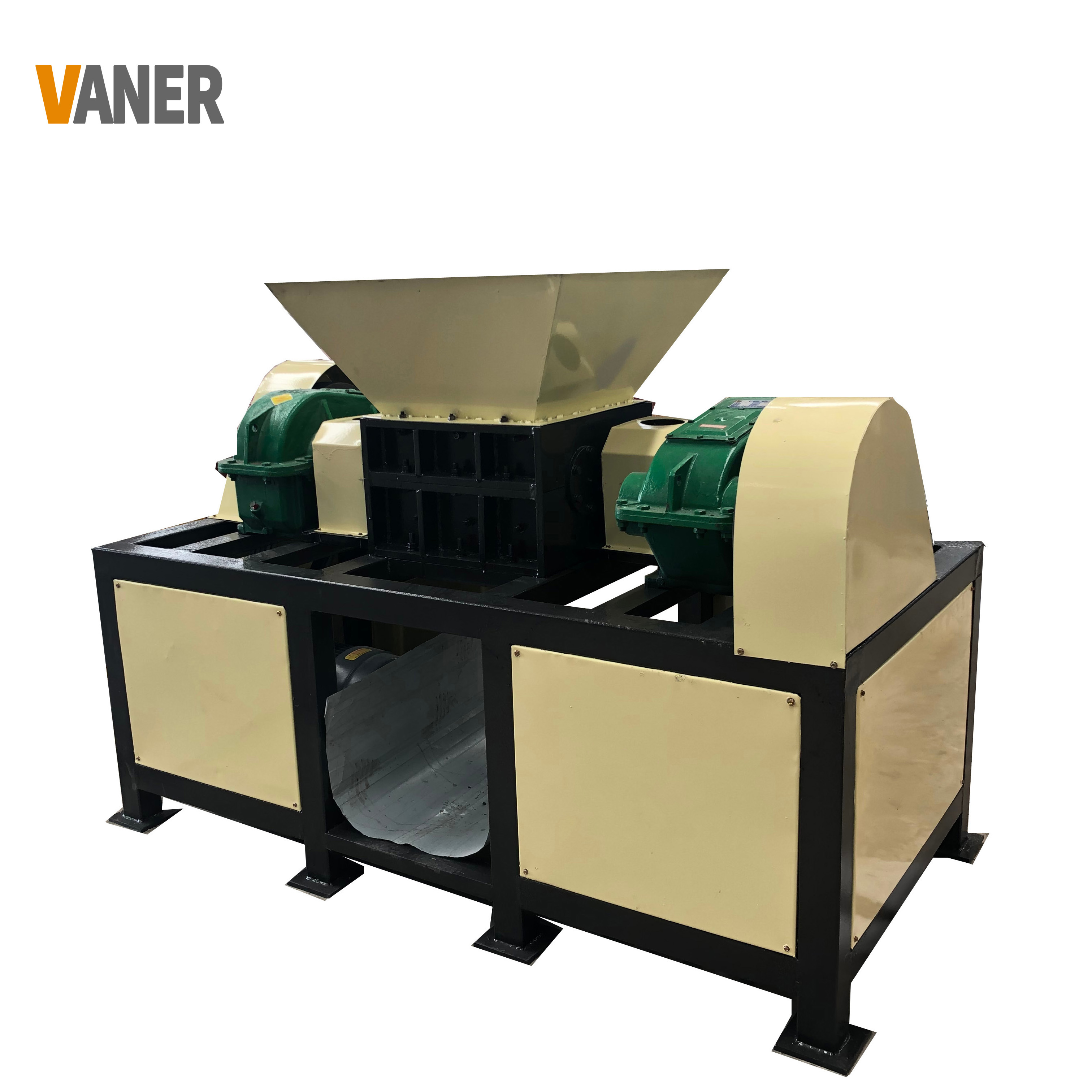 multi functional big capacity Twin shaft metal shredder machine/double shaft crusher/food waste shredder