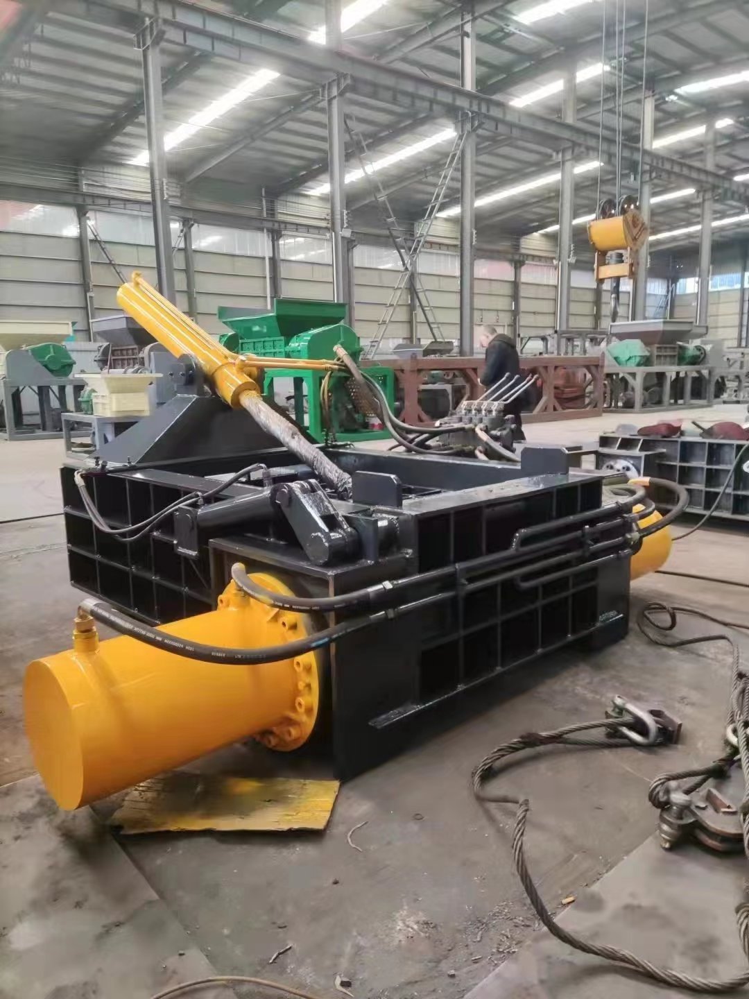 VB2000 Horizontal Waste Aluminum Can Baler Metal Compactor Hydraulic Press Automatic Scrap Pet Plastic Car Tyre Baling Machine