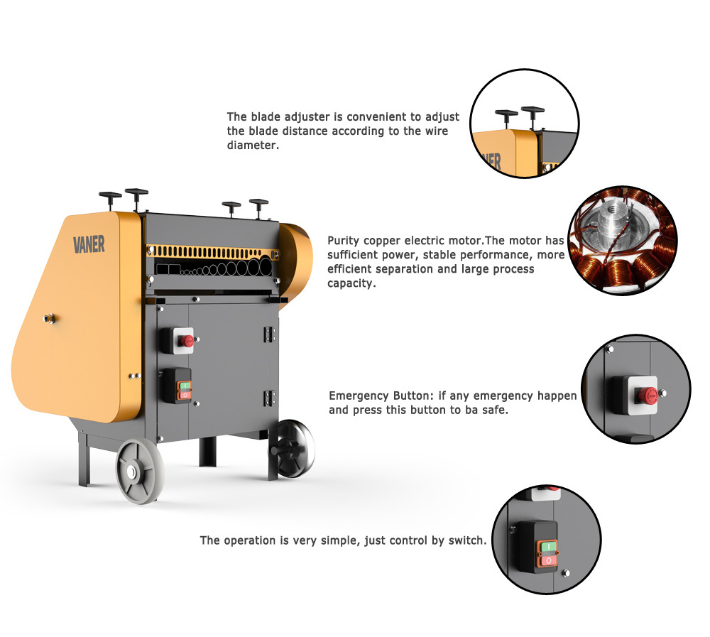 Used Aluminium Metal Wire Extrusion Machine and Recycling Copper Millbery Cable Scrap Stripping Machine for sale