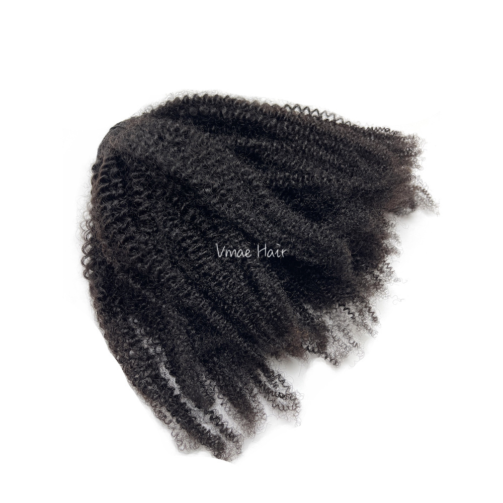 VMAE afro 4A 4B 4C unprocessed  full cuticle aligned raw hair for black women Clip In virgin hair Extensions