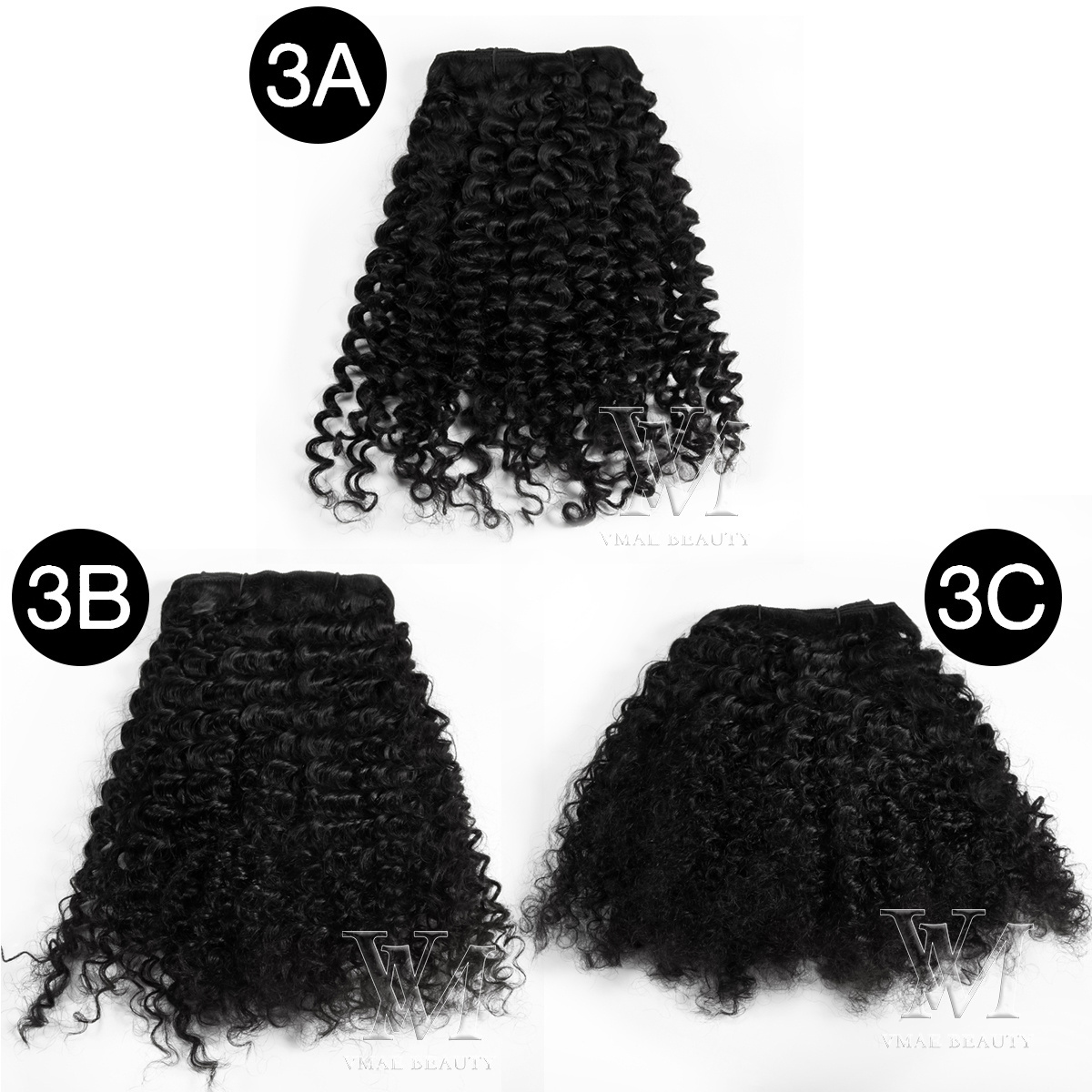 VMAE 100g Double Drawn Clip-In Hair Extensions Black African 4A 4B 4C 3A 3C Burmese Human Hair 4B Style 100% Human Hair Material