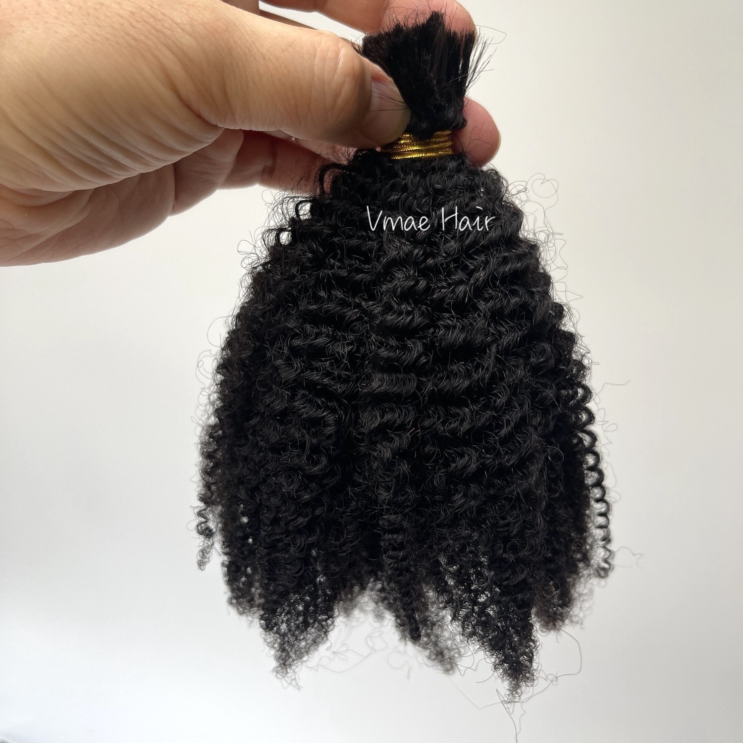 VMAE Cambodian Full Cuticle Aligned No Weft Virgin Hair Bulk Wholesale Afro Kinky Curly Bulk Human Hair For Braiding