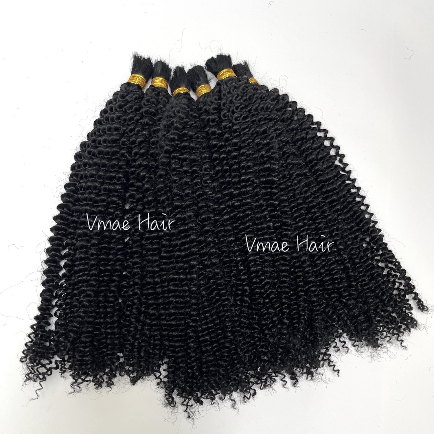 VMAE Cambodian Full Cuticle Aligned No Weft Virgin Hair Bulk Wholesale Afro Kinky Curly Bulk Human Hair For Braiding